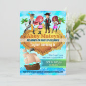 Pirate Birthday Invitations Kaart (Staand voorkant)