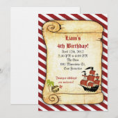 Pirate Birthday Invitations Kaart (Voorkant / Achterkant)