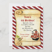 Pirate Birthday Invitations Kaart (Voorkant)