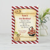 Pirate Birthday Invitations Kaart (Staand voorkant)