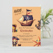 Pirate Birthday Invitations Kaart (Staand voorkant)