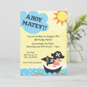 Pirate Birthday Invites Kaart (Staand voorkant)