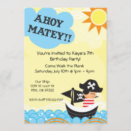 Pirate Birthday Invites Kaart