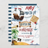 Pirate Birthday Kaart (Voorkant / Achterkant)