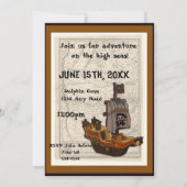 Pirate Birthday Kaart (Achterkant)