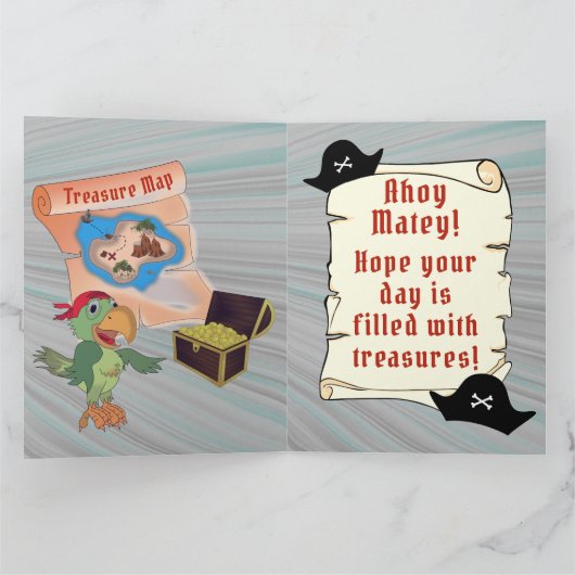 Pirate Birthday Kaart (Binnen)