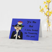 Pirate Birthday Kaart (Gele Bloem)