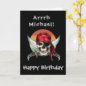 Pirate Birthday Kaart (Gele Bloem)