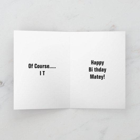 Pirate Birthday Kaart (Binnen)