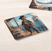 Pirate Birthday Kartonnen Onderzetters (Schuin)