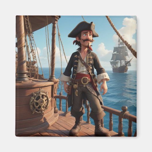 Pirate Birthday Magneet (Voorkant)