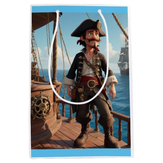 Pirate Birthday Medium Cadeauzakje (Voorkant)