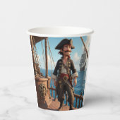 Pirate Birthday Papieren Bekers (Achterkant)