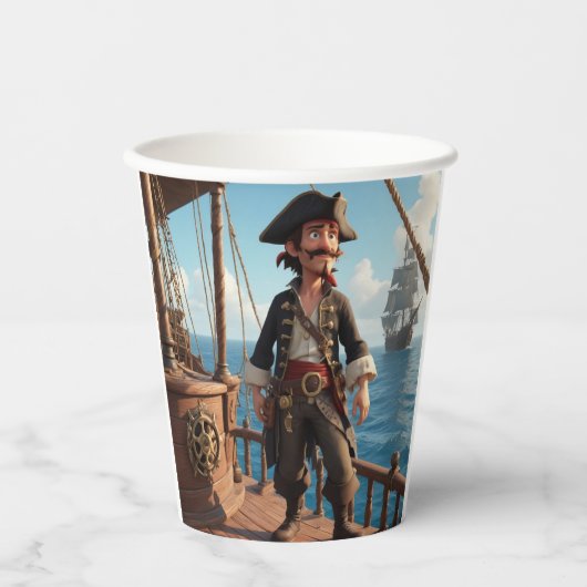 Pirate Birthday Papieren Bekers (Voorkant)