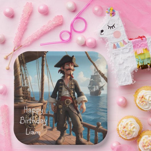 Pirate Birthday Papieren Bordje (Feest)