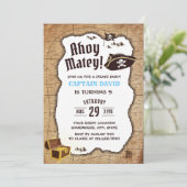 Pirate Birthday Party Adventure Treasure Map Kaart (Staand voorkant)
