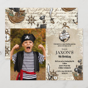  Pirate Birthday Party Ahoy Matey Map Foto Kaart