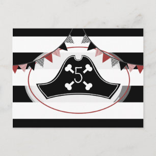 Pirate Birthday Party Briefkaart Uitnodigen