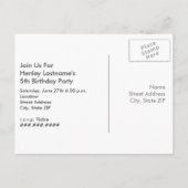 Pirate Birthday Party Briefkaart Uitnodigen (Achterkant)