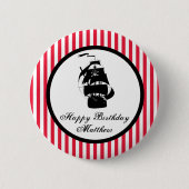 Pirate Birthday Party Button (Voorkant)