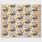 Pirate Birthday Party Cadeaupapier (Vlak)