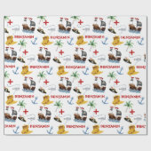Pirate Birthday Party Cadeaupapier (Vlak)