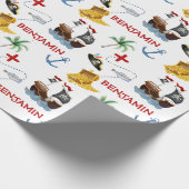 Pirate Birthday Party Cadeaupapier (Hoek)