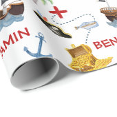 Pirate Birthday Party Cadeaupapier (Rol Hoek)