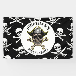 Pirate Birthday Party Cross Botten Spandoek
