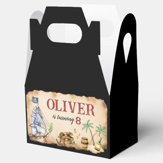 Pirate Birthday Party Favor Box Bedankdoosjes (Geopend)