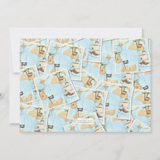 Pirate Birthday Party Invitation Kaart (Achterkant)