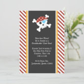 Pirate Birthday Party Invitation Kaart (Staand voorkant)