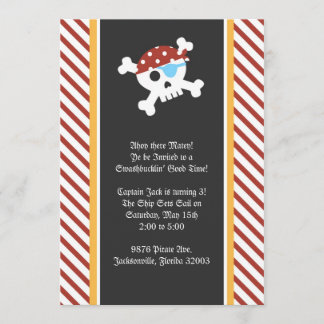 Pirate Birthday Party Invitation Kaart