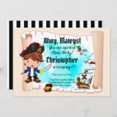 Pirate Birthday Party Invitation Kaart (Voorkant / Achterkant)