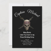 Pirate Birthday Party Invitation Kaart (Voorkant)