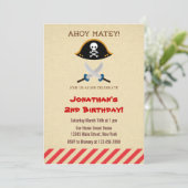 Pirate Birthday Party Invitation Kaart (Staand voorkant)