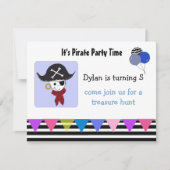 Pirate Birthday Party Invitation Kaart (Voorkant)