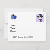 Pirate Birthday Party Invitation Kaart (Achterkant)