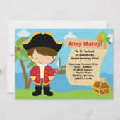 Pirate Birthday Party Invitation Kaart (Voorkant)