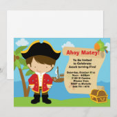 Pirate Birthday Party Invitation Kaart (Voorkant / Achterkant)