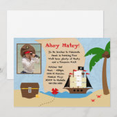Pirate Birthday Party Invitation Kaart (Voorkant / Achterkant)