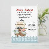 Pirate Birthday Party Invitation Kaart (Staand voorkant)