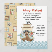 Pirate Birthday Party Invitation Kaart (Voorkant / Achterkant)