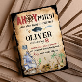 Pirate Birthday Party Invitation Kaart