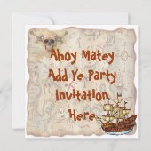 Pirate Birthday Party Invitation Kaart (Voorkant)
