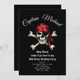 Pirate Birthday Party Invitation Kaart