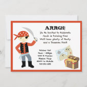 Pirate Birthday Party Invitation Kaart (Voorkant)
