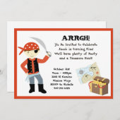 Pirate Birthday Party Invitation Kaart (Voorkant / Achterkant)