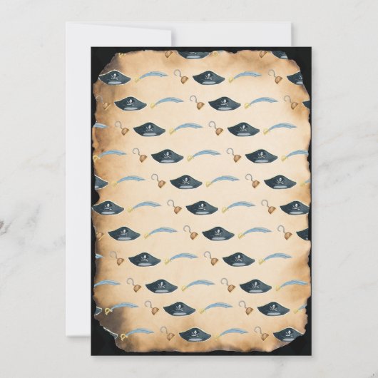 Pirate Birthday Party Invitation Kaart (Achterkant)