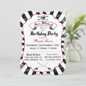 Pirate Birthday Party Invitation Kaart (Staand voorkant)